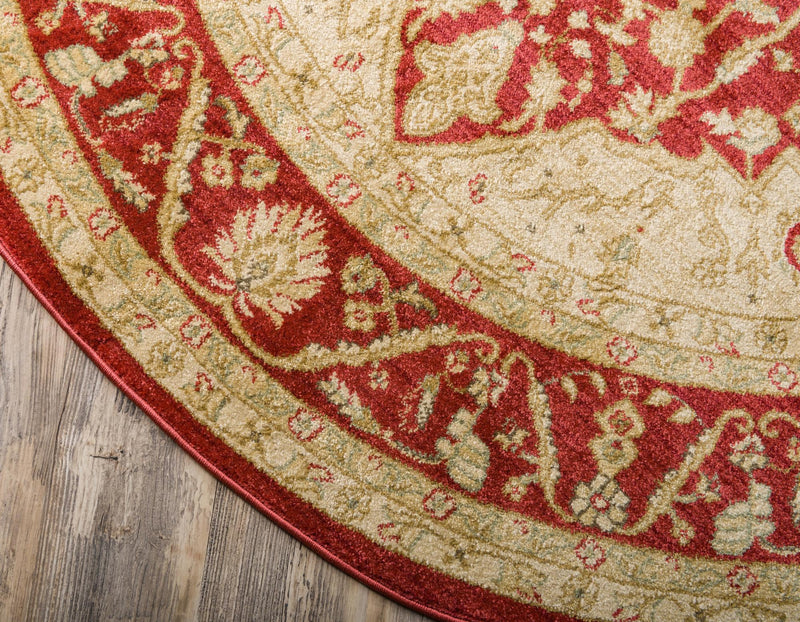 Chelsea Elegance Collection Area Rug - Twickenham Round Red lifestyle 56