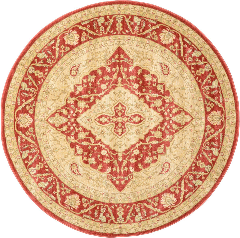 Chelsea Elegance Collection Area Rug - Twickenham Round Red lifestyle 37