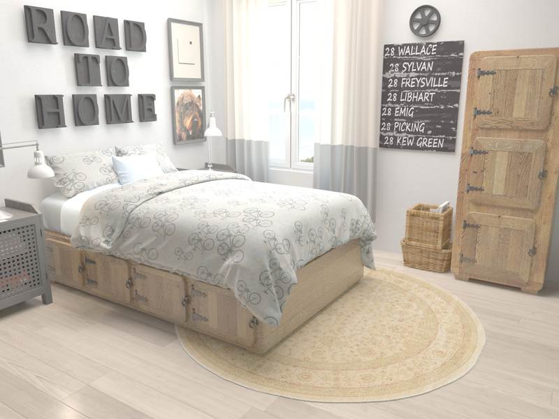 Chelsea Elegance Collection Area Rug - Hampton Round Cream lifestyle 24