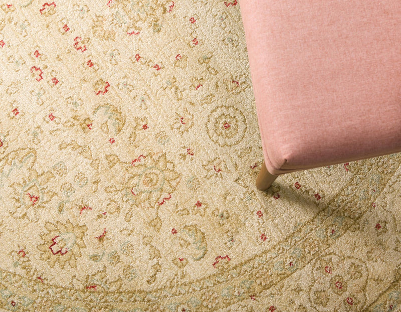 Chelsea Elegance Collection Area Rug - Hampton Round Cream lifestyle 30