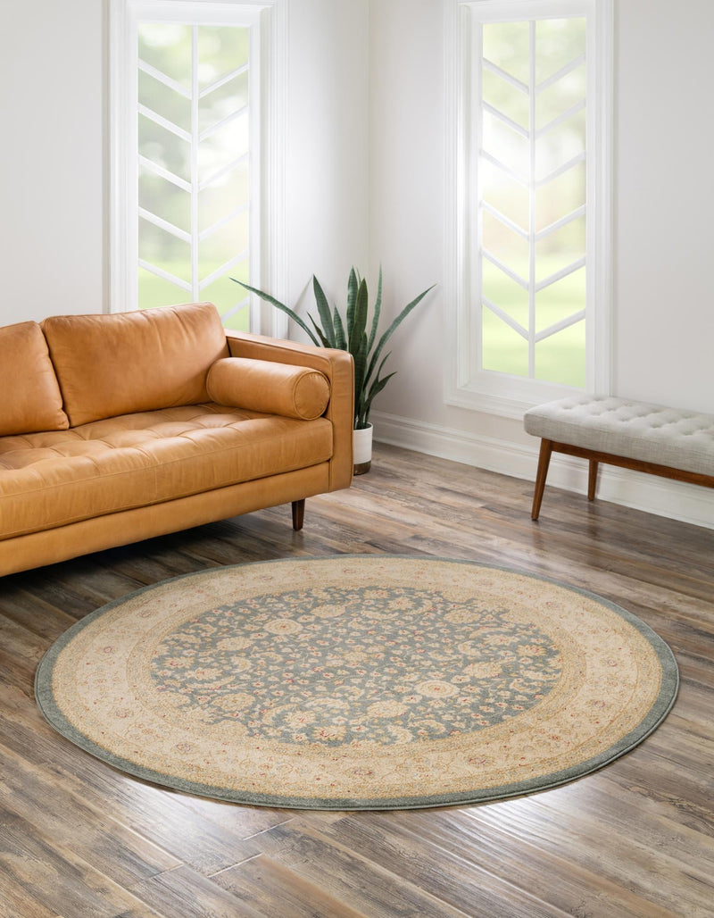 Chelsea Elegance Collection Area Rug - Hampton Round Blue lifestyle 22