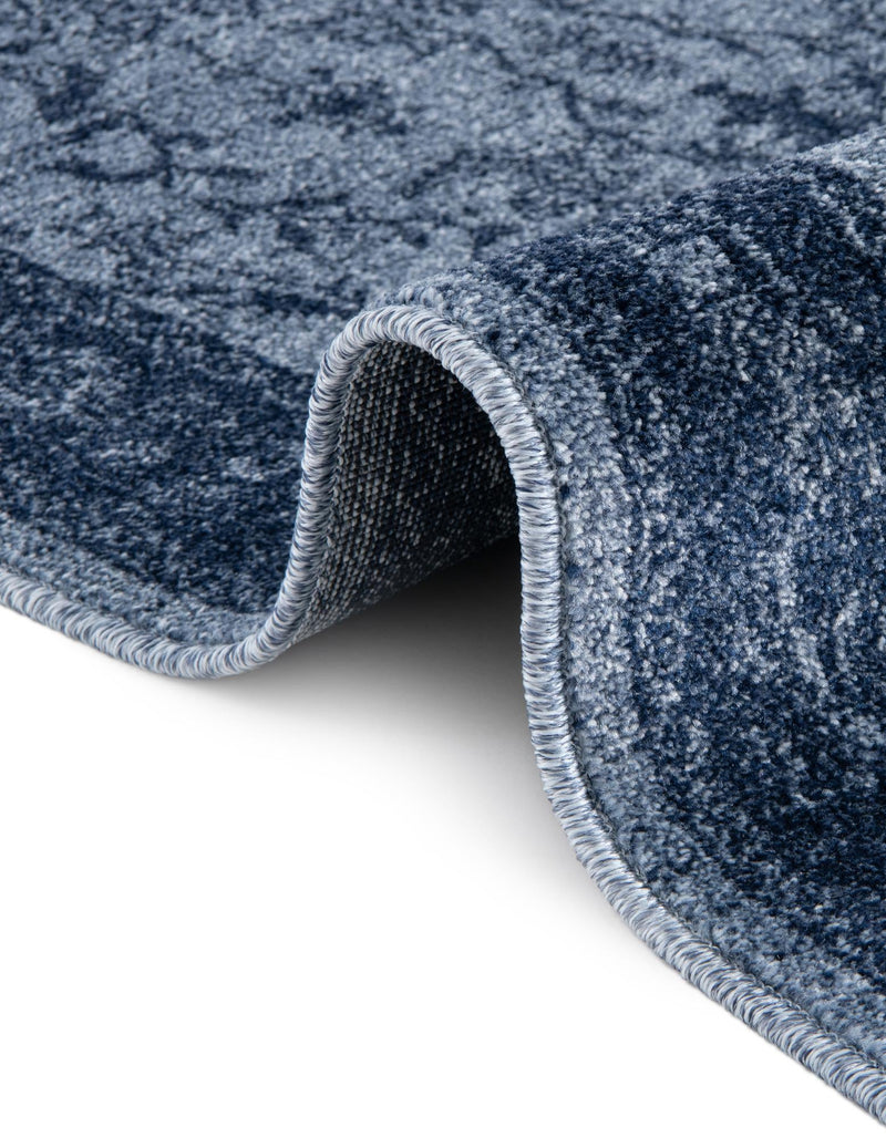 Horizon Collection Area Rug - Apex (Blue) Round Blue lifestyle 47