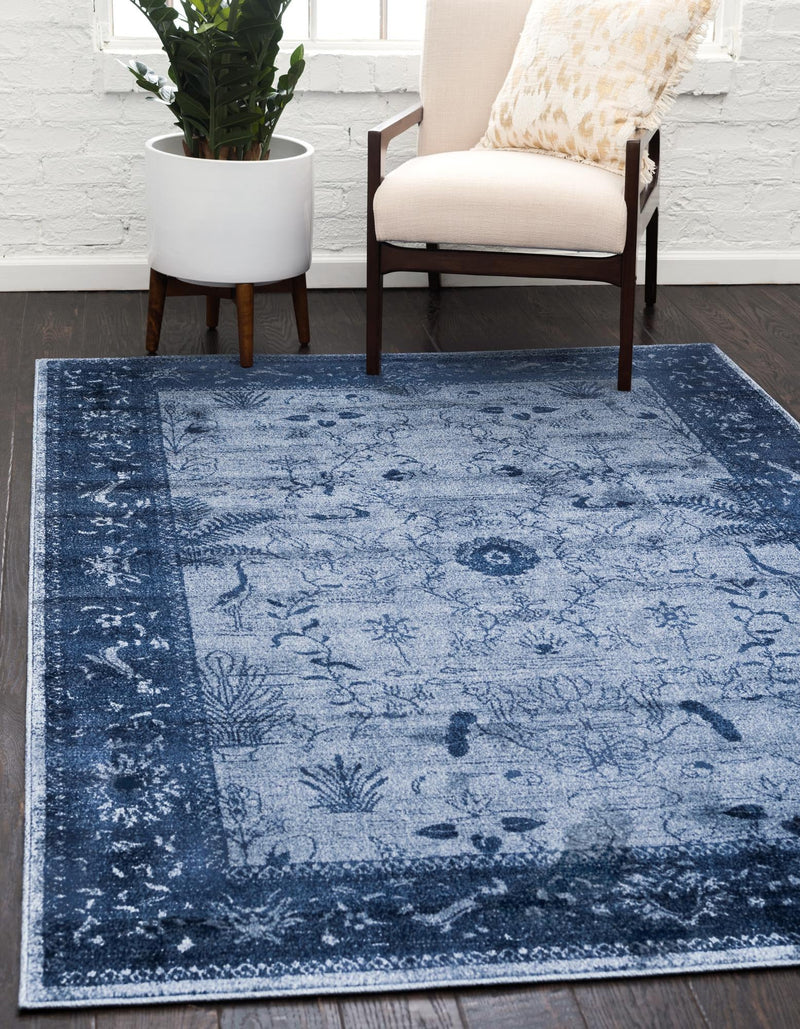 Horizon Collection Area Rug - Apex (Blue) Rectangular Blue lifestyle 19