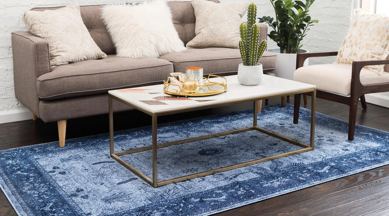 Horizon Collection Area Rug - Apex (Blue) Rectangular Blue lifestyle 23