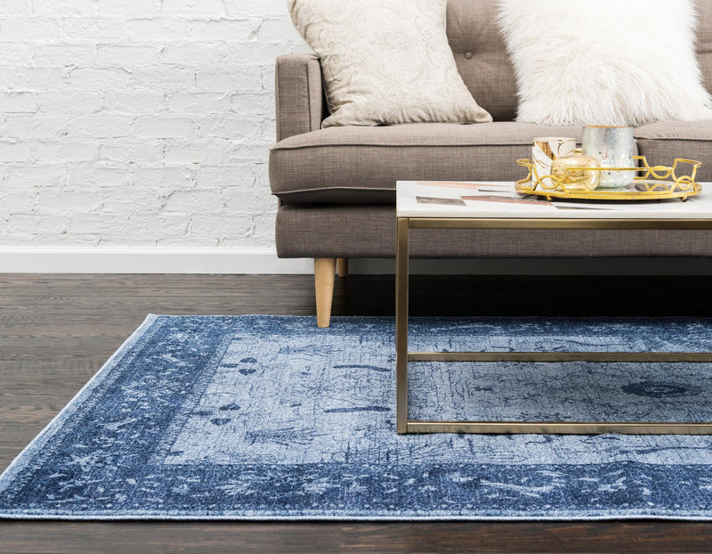 Horizon Collection Area Rug - Apex (Blue) Rectangular Blue lifestyle 27