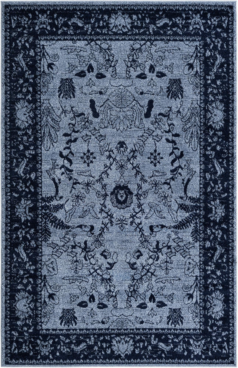 Horizon Collection Area Rug - Apex (Blue) Rectangle Blue lifestyle 2