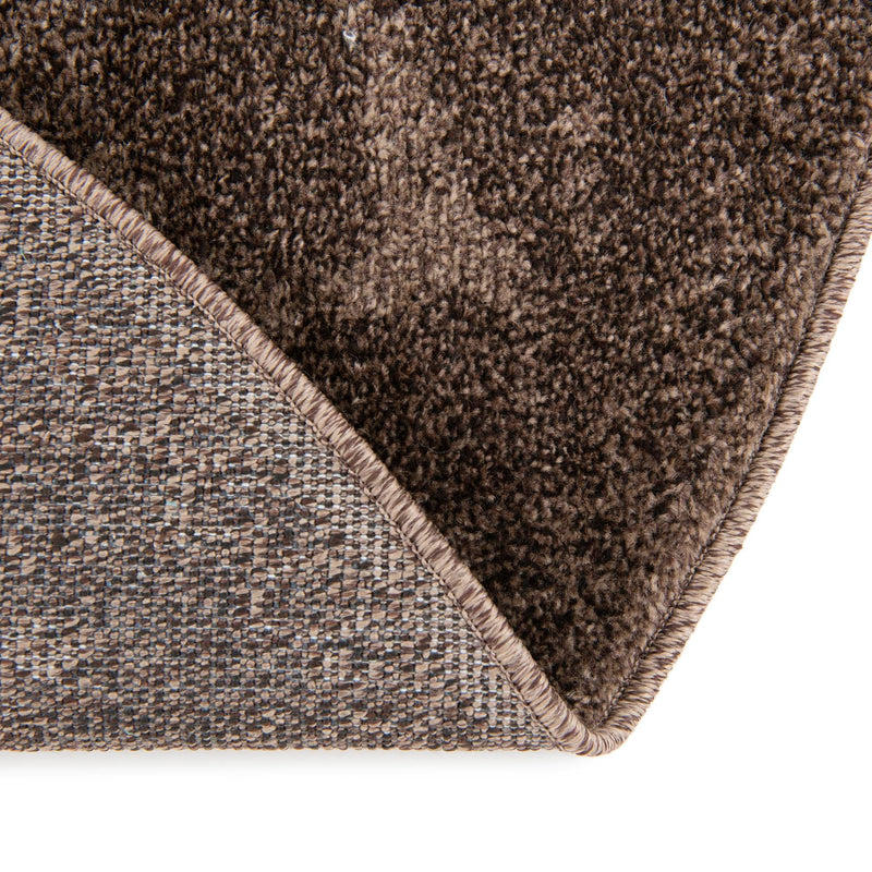 Horizon Collection Area Rug - Apex (Brown) Round Brown lifestyle 54