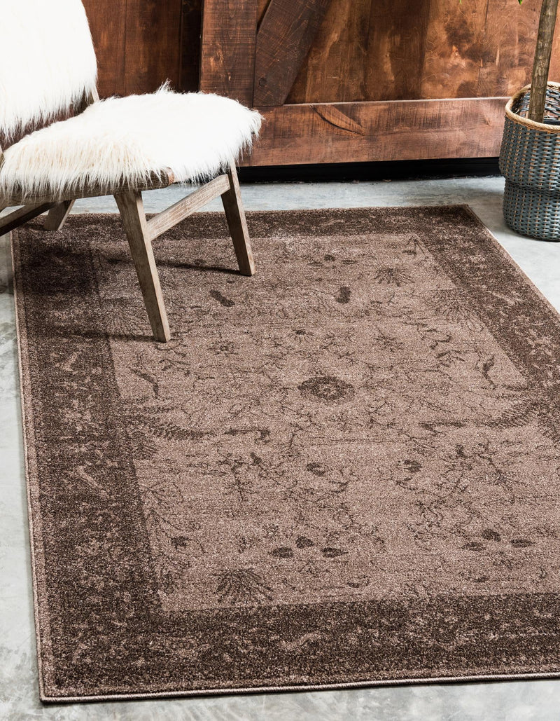 Horizon Collection Area Rug - Apex (Brown) Rectangular Brown lifestyle 21