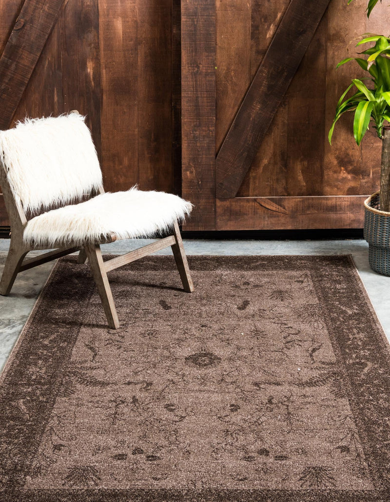 Horizon Collection Area Rug - Apex (Brown) Rectangular Brown lifestyle 31