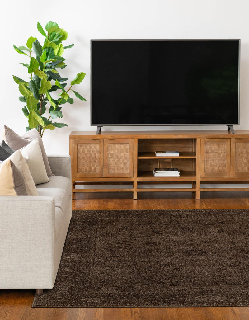 Horizon Collection Area Rug - Apex (Brown) Rectangular Brown lifestyle 39