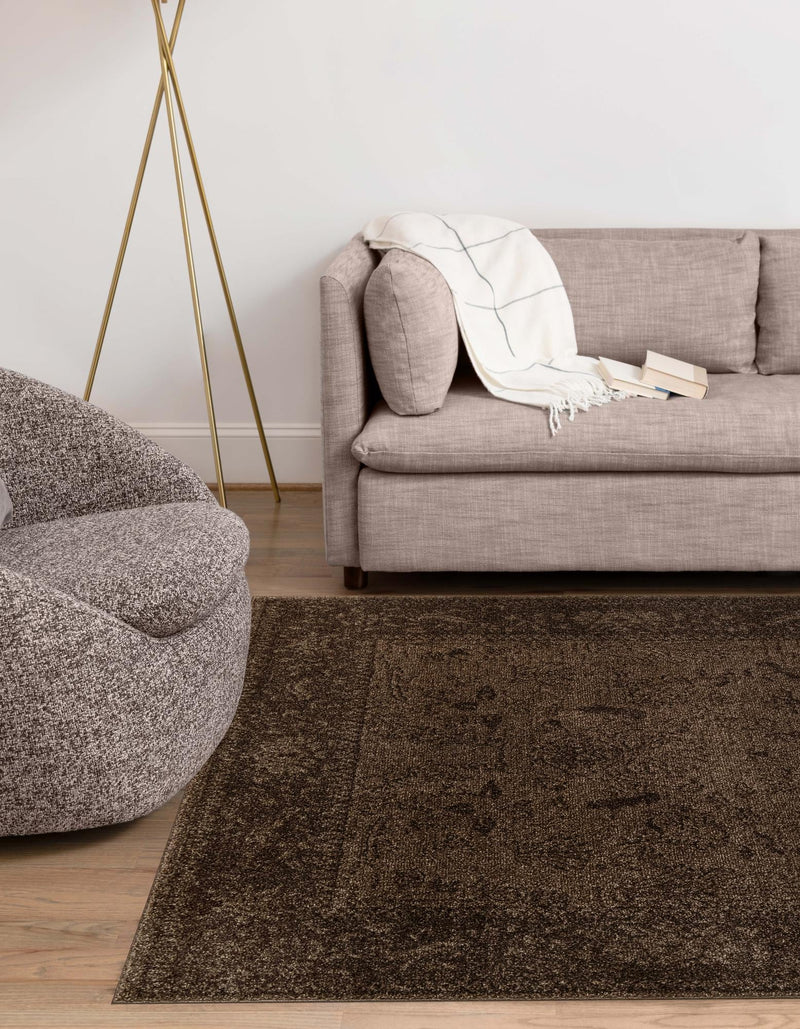 Horizon Collection Area Rug - Apex (Brown) Rectangular Brown lifestyle 43