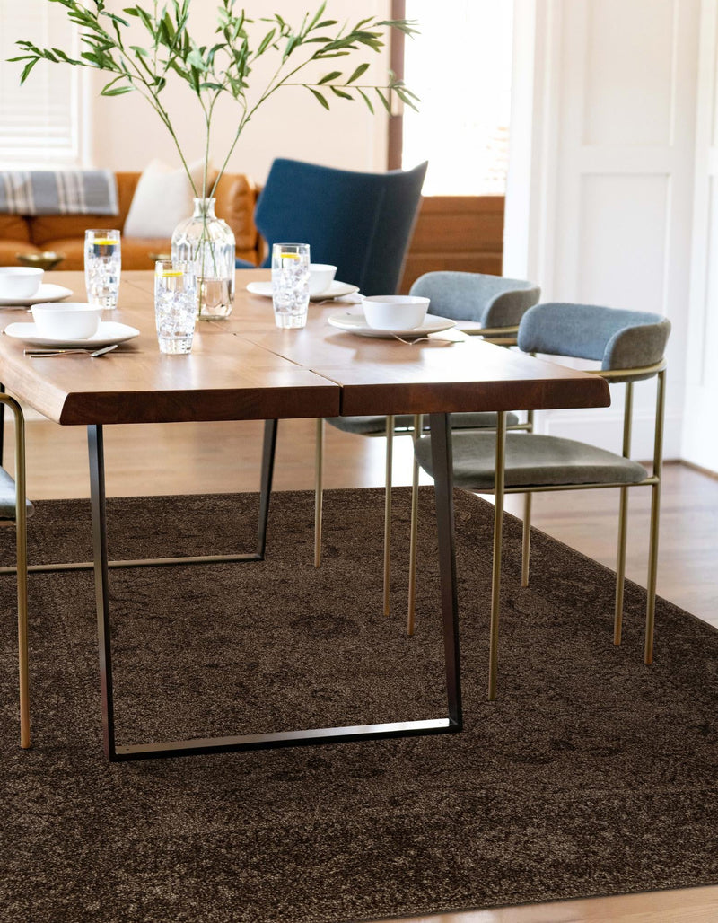 Horizon Collection Area Rug - Apex (Brown) Rectangular Brown lifestyle 47