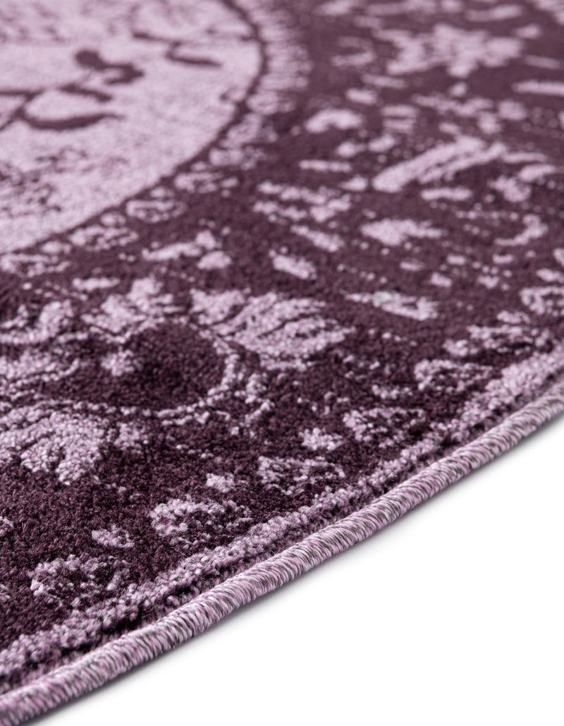 Horizon Collection Area Rug - Apex (Purple) Round Purple lifestyle 26