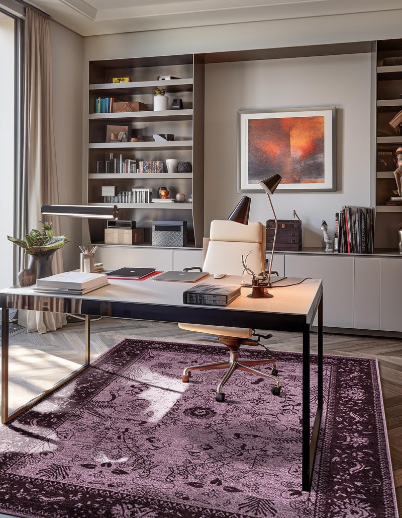 Horizon Collection Area Rug - Apex (Purple) Rectangular Purple lifestyle 22