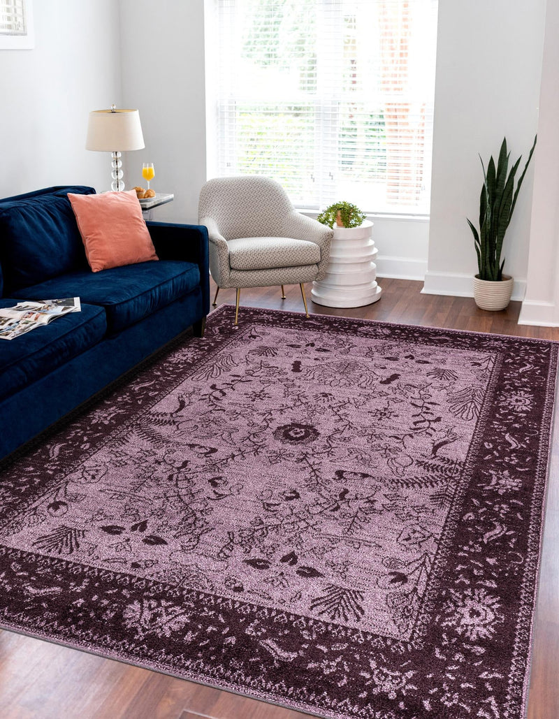 Horizon Collection Area Rug - Apex (Purple) Rectangular Purple lifestyle 27