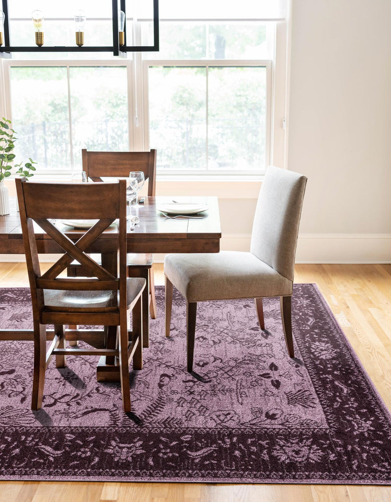 Horizon Collection Area Rug - Apex (Purple) Rectangular Purple lifestyle 35
