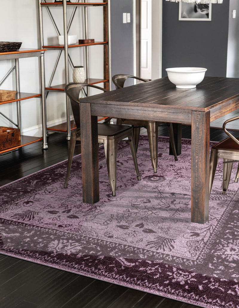 Horizon Collection Area Rug - Apex (Purple) Rectangular Purple lifestyle 39