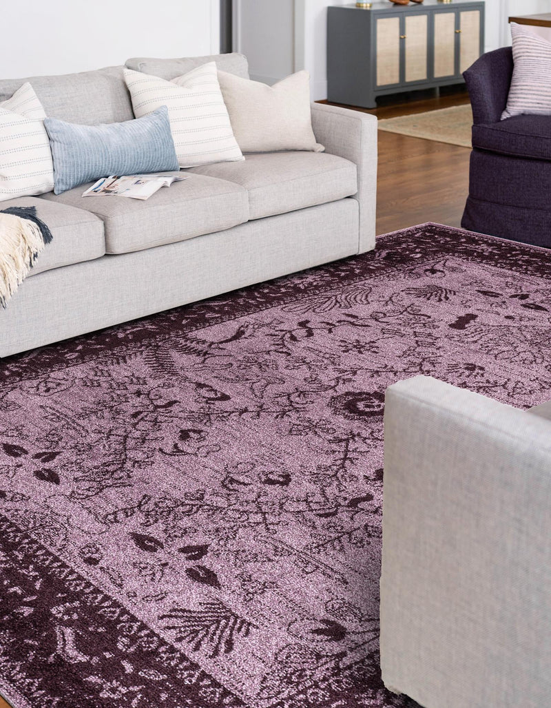 Horizon Collection Area Rug - Apex (Purple) Rectangular Purple lifestyle 47
