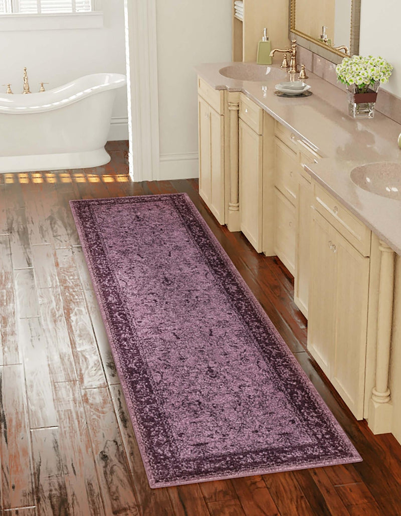 Horizon Collection Area Rug - Apex (Purple) Runner Purple lifestyle 13