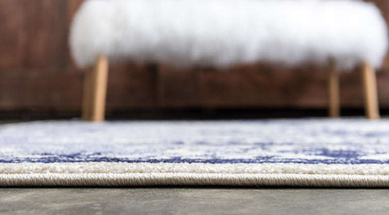 Horizon Collection Area Rug - Sierra Rectangle Ivory and Blue lifestyle 13