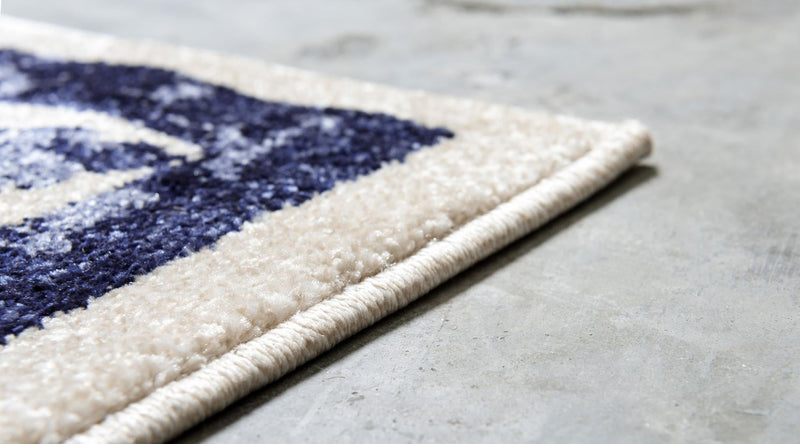 Horizon Collection Area Rug - Sierra Rectangle Ivory and Blue lifestyle 15