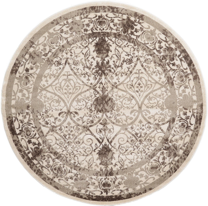 Horizon Collection Area Rug - Sierra Round Beige lifestyle 31