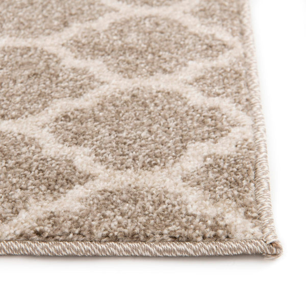 Lattice Gardens Collection Area Rug - Bloomfield (Light Brown) Rectangular Light Brown lifestyle 52