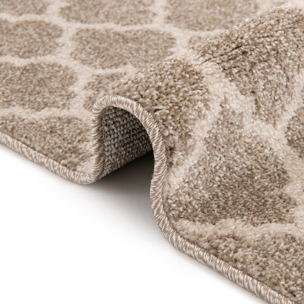 Lattice Gardens Collection Area Rug - Bloomfield (Light Brown) Rectangular Light Brown lifestyle 55