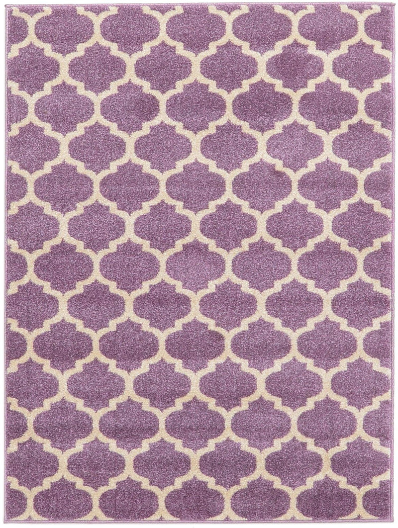Lattice Gardens Collection Area Rug - Bloomfield (Light Violet) Rectangle Light Violet Main