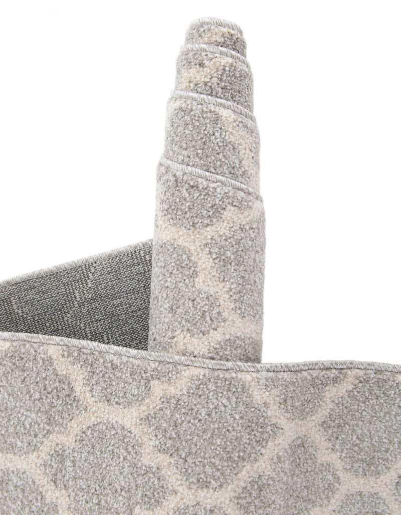 Lattice Gardens Collection Area Rug - Bloomfield (Light Gray) Rectangular Light Gray lifestyle 76
