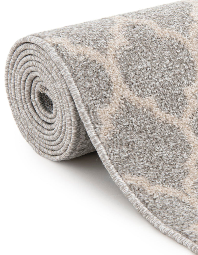 Lattice Gardens Collection Area Rug - Bloomfield (Light Gray) Rectangular Light Gray lifestyle 78