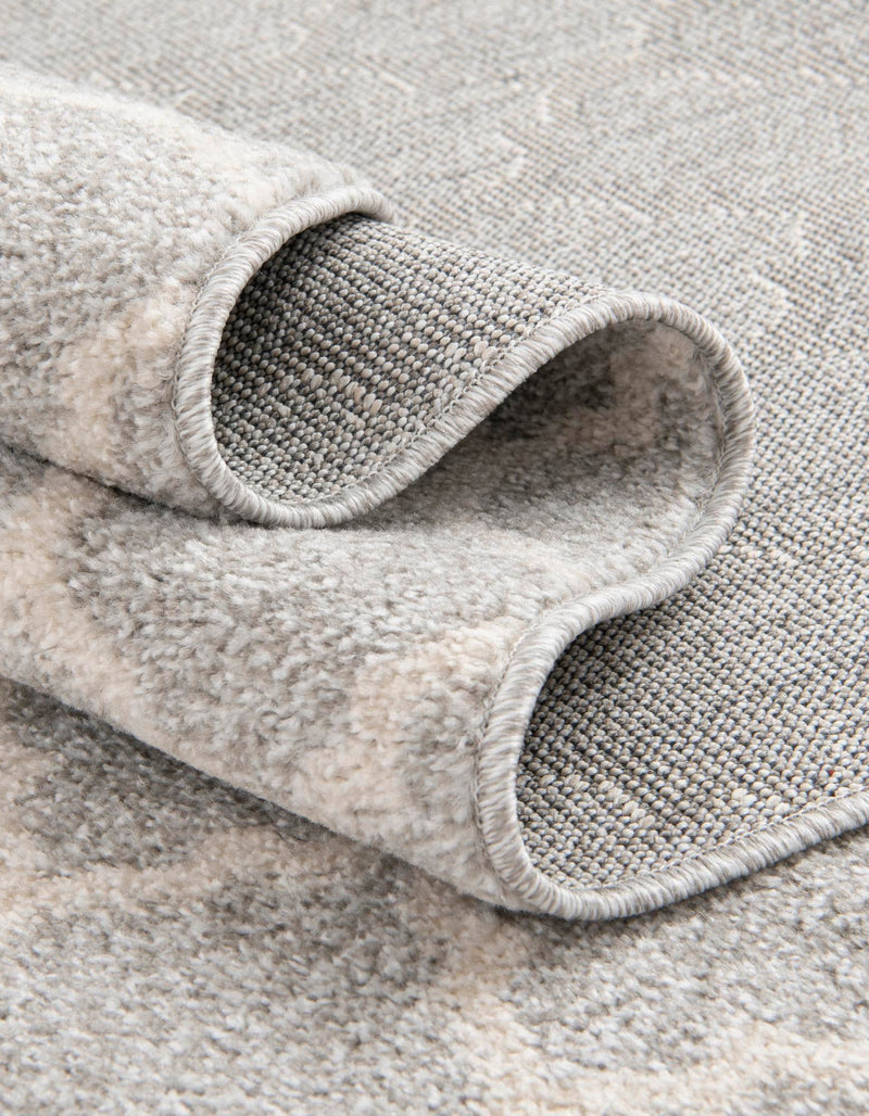 Lattice Gardens Collection Area Rug - Bloomfield (Light Gray) Rectangular Light Gray lifestyle 80