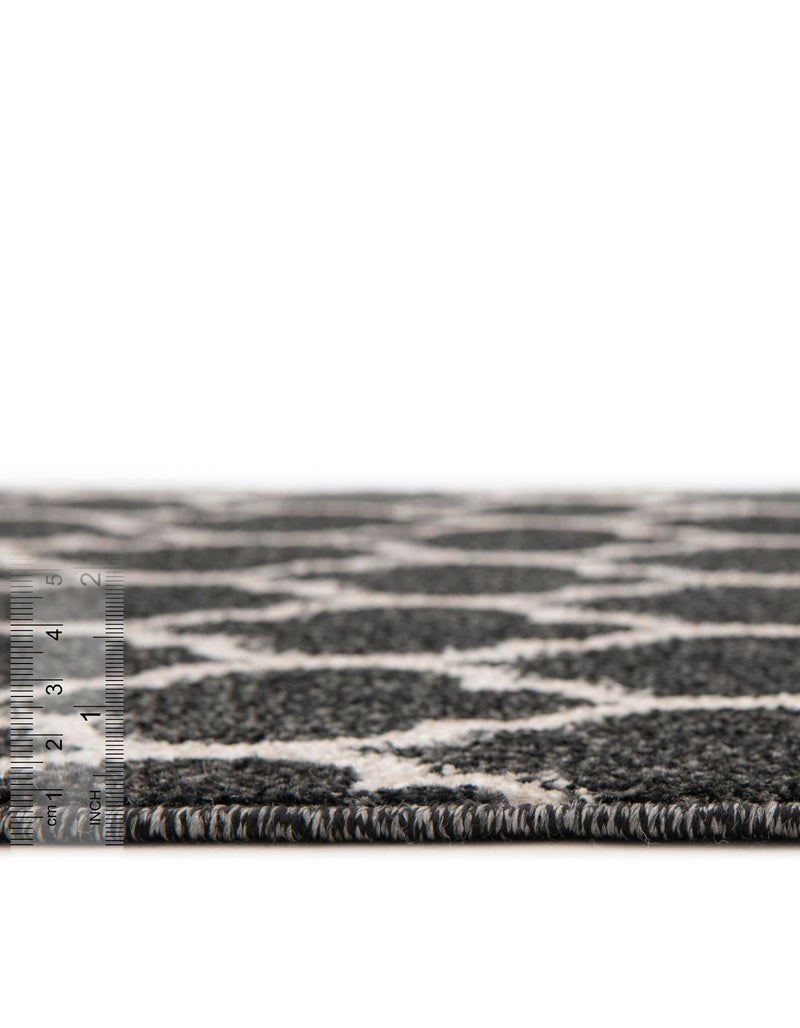 Lattice Gardens Collection Area Rug - Bloomfield (Black) Rectangular Black lifestyle 60