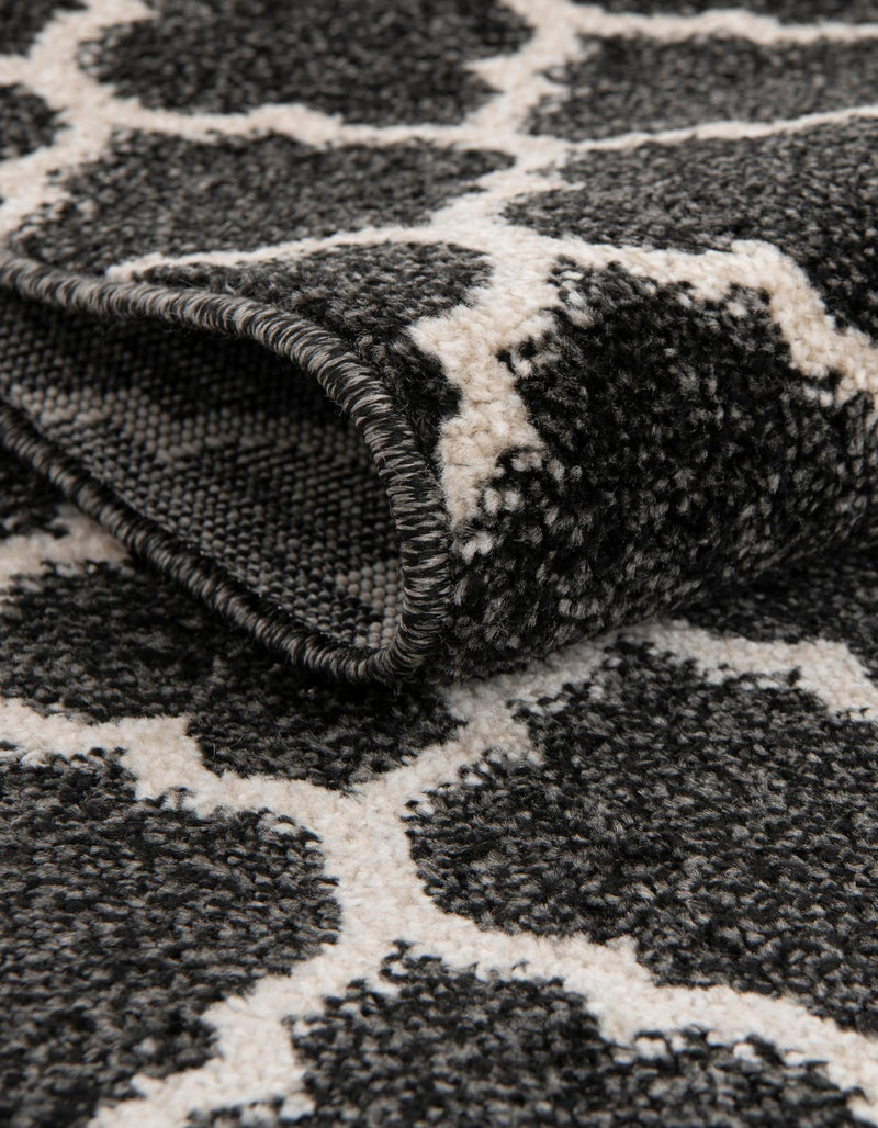 Lattice Gardens Collection Area Rug - Bloomfield (Black) Rectangular Black lifestyle 64