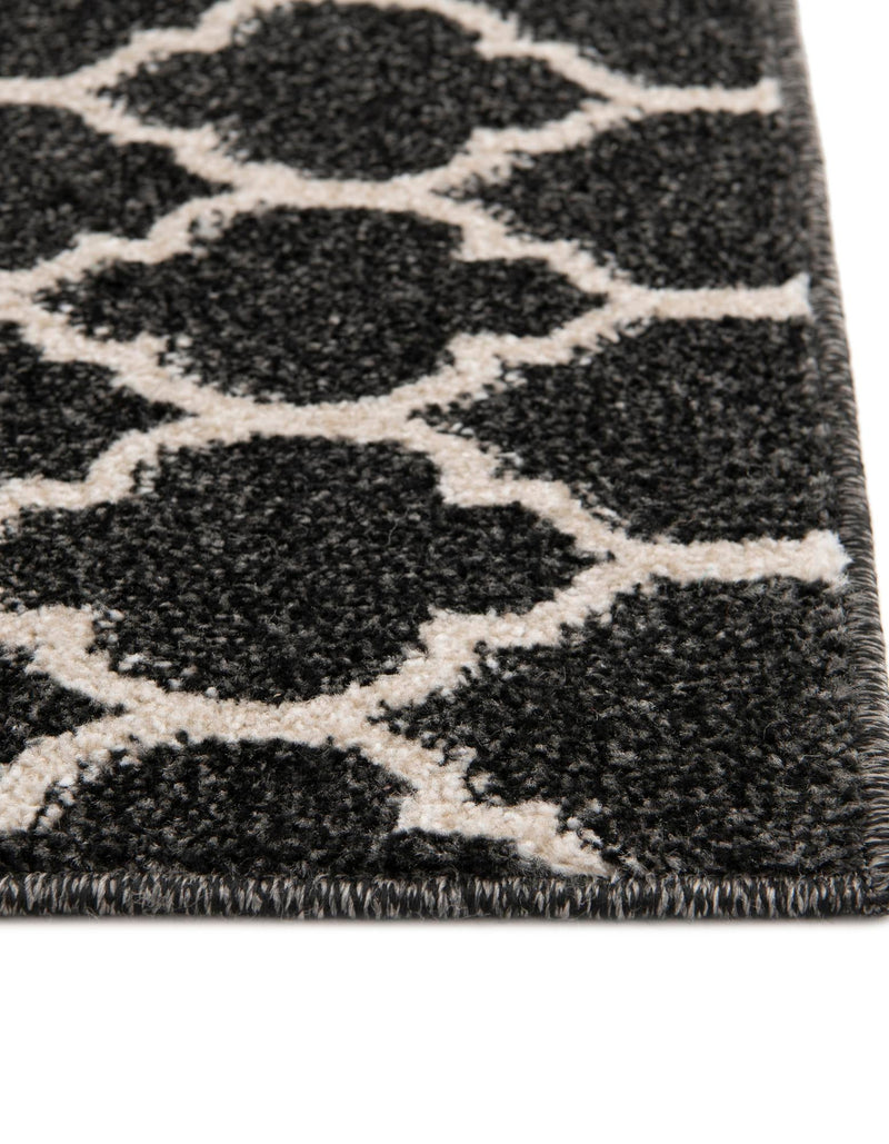 Lattice Gardens Collection Area Rug - Bloomfield (Black) Rectangular Black lifestyle 68