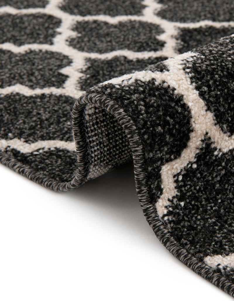 Lattice Gardens Collection Area Rug - Bloomfield (Black) Rectangular Black lifestyle 74