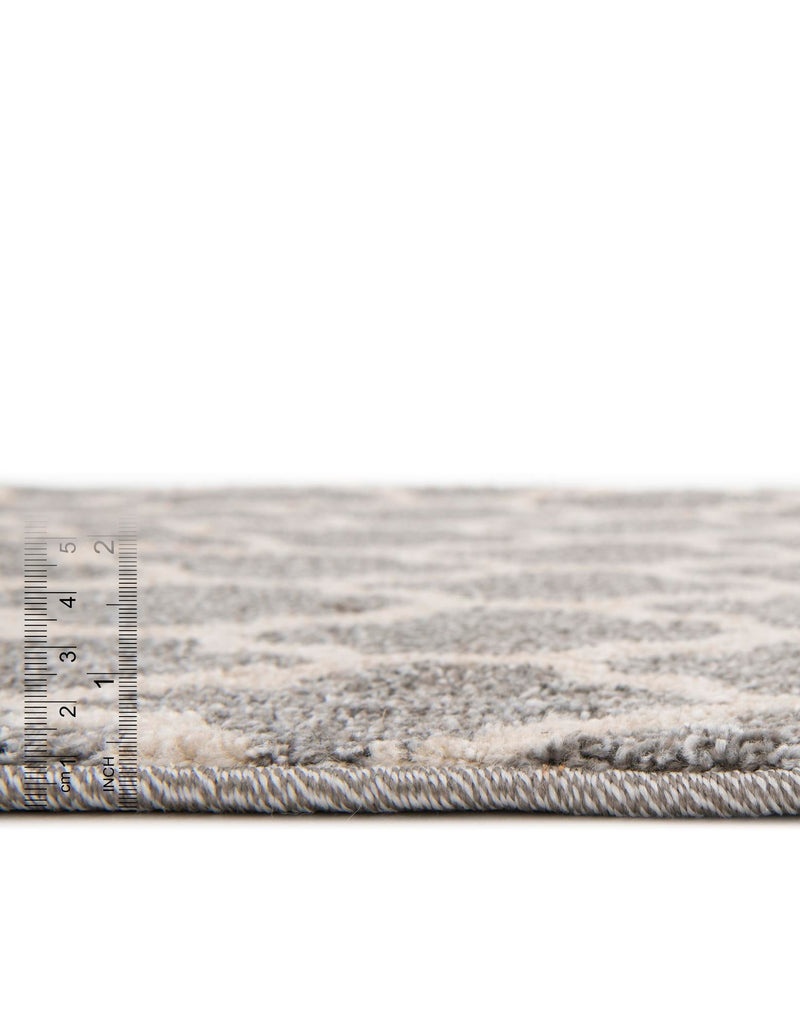 Lattice Gardens Collection Area Rug - Bloomfield (Dark Gray) Round Dark Gray lifestyle 30