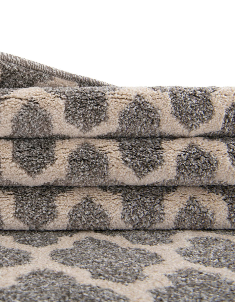 Lattice Gardens Collection Area Rug - Bloomfield (Dark Gray) Round Dark Gray lifestyle 66