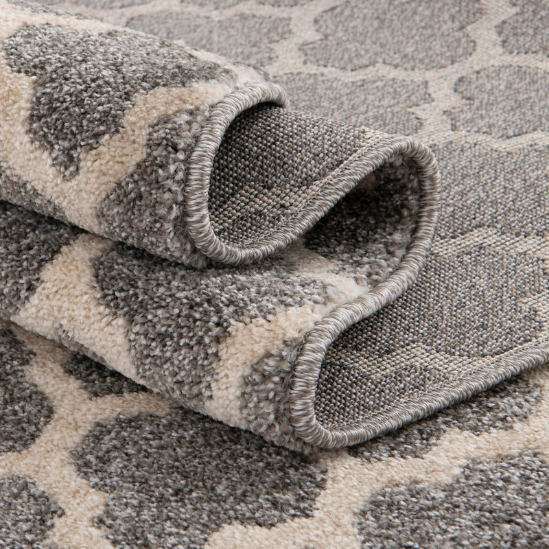 Lattice Gardens Collection Area Rug - Bloomfield (Dark Gray) Rectangular Dark Gray lifestyle 81