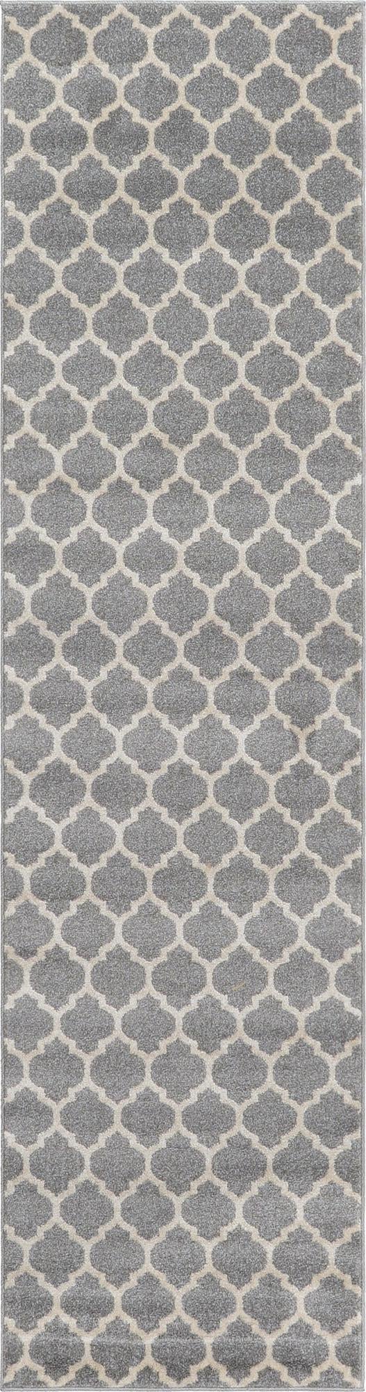 Lattice Gardens Collection Area Rug - Bloomfield (Dark Gray) Runner Dark Gray lifestyle 15