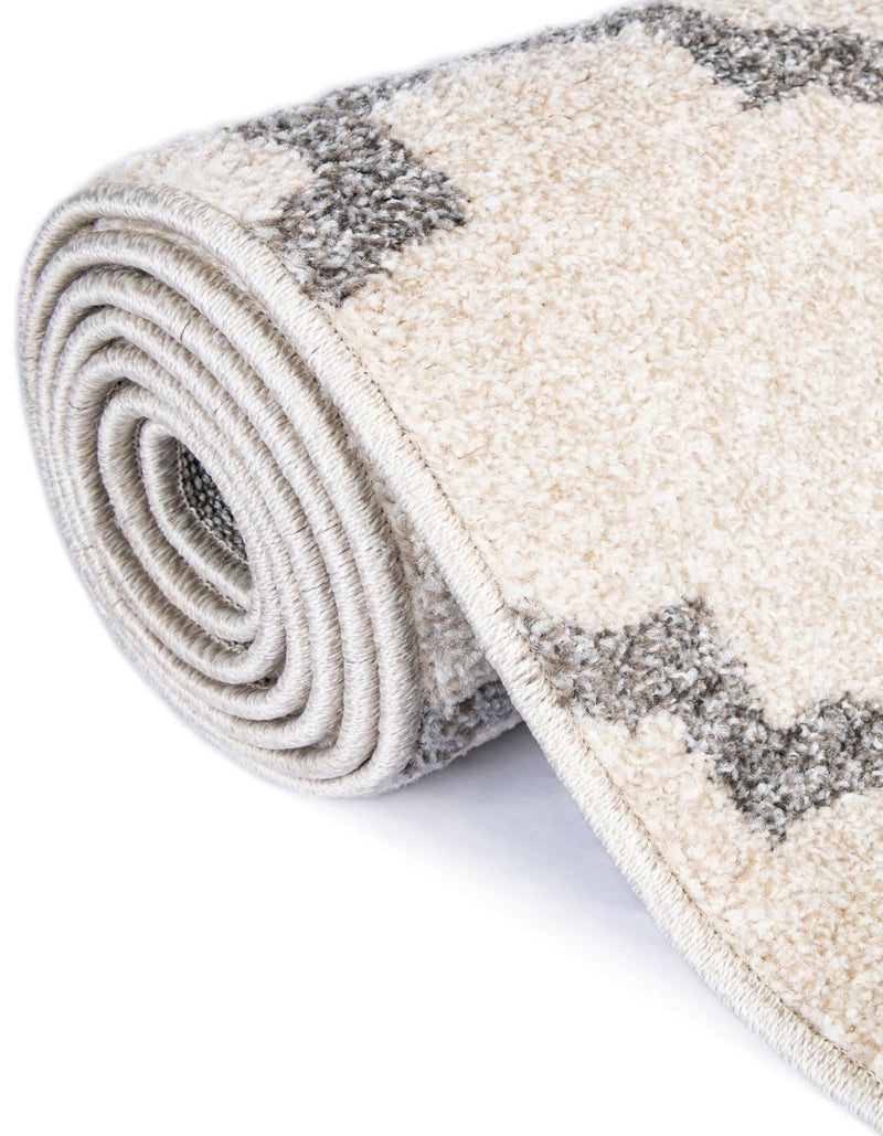 Lattice Gardens Collection Area Rug - Bloomfield (Beige and Gray) Rectangular Beige and Gray lifestyle 79
