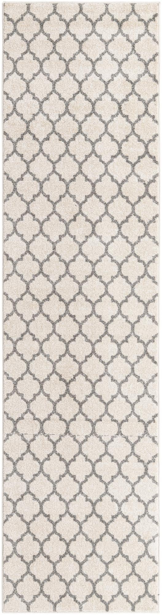Lattice Gardens Collection Area Rug - Bloomfield (Beige and Gray) Runner Beige and Gray lifestyle 22