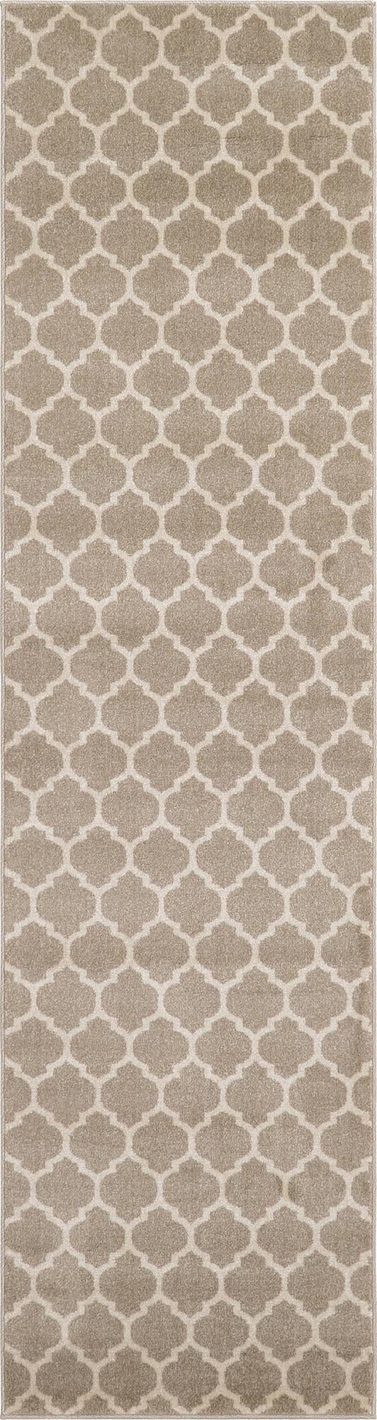 Lattice Gardens Collection Area Rug - Bloomfield (Light Brown) Runner Light Brown lifestyle 21