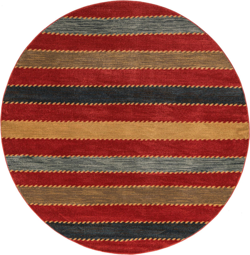 Zagros Oasis Collection Area Rug - Behbahan Round Multi lifestyle 23