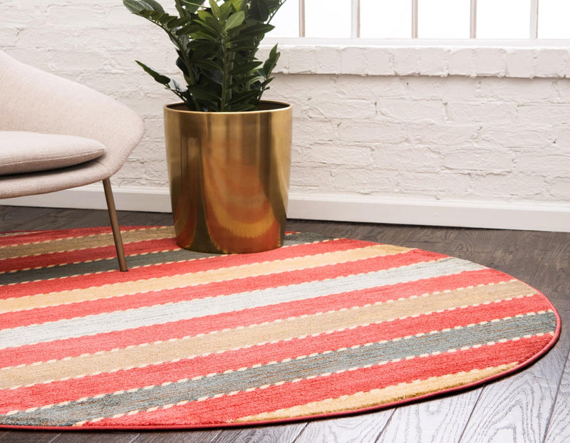 Zagros Oasis Collection Area Rug - Behbahan Round Multi lifestyle 43
