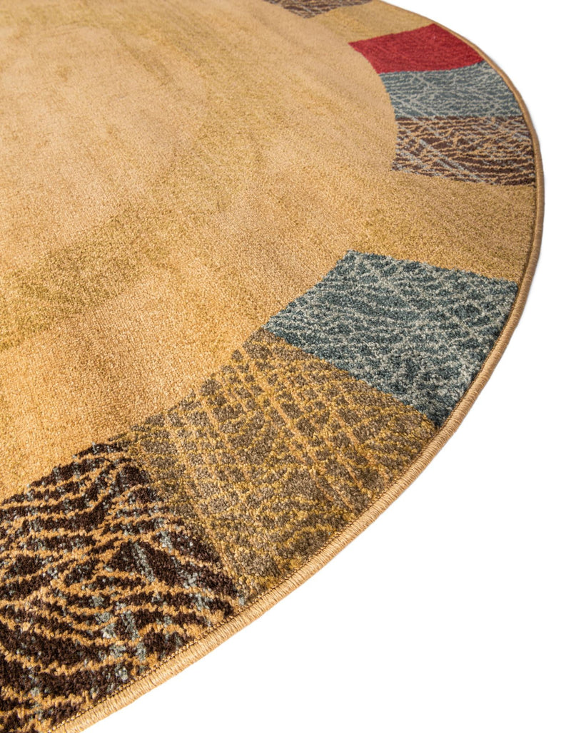 Zagros Oasis Collection Area Rug - Aligoodarz Round Beige lifestyle 36