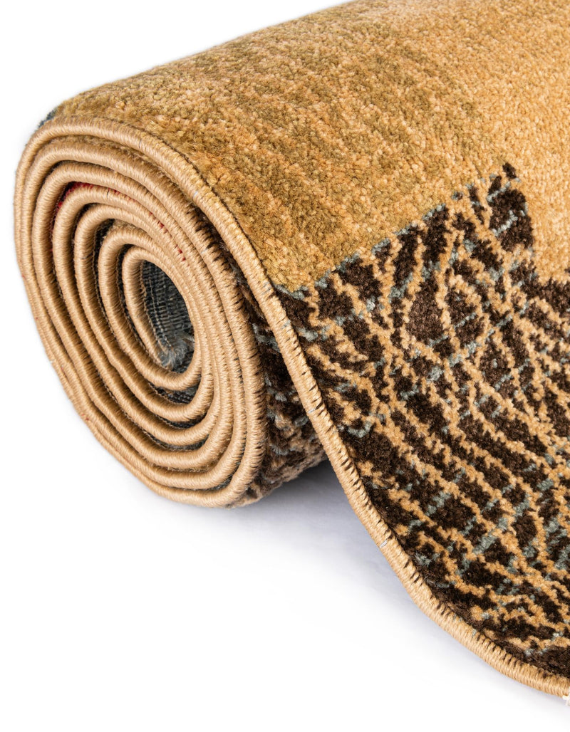 Zagros Oasis Collection Area Rug - Aligoodarz Round Beige lifestyle 70