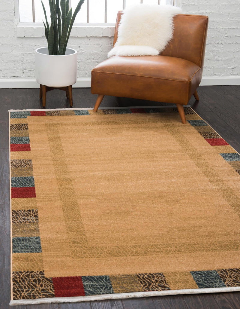 Zagros Oasis Collection Area Rug - Aligoodarz Rectangular Beige lifestyle 22