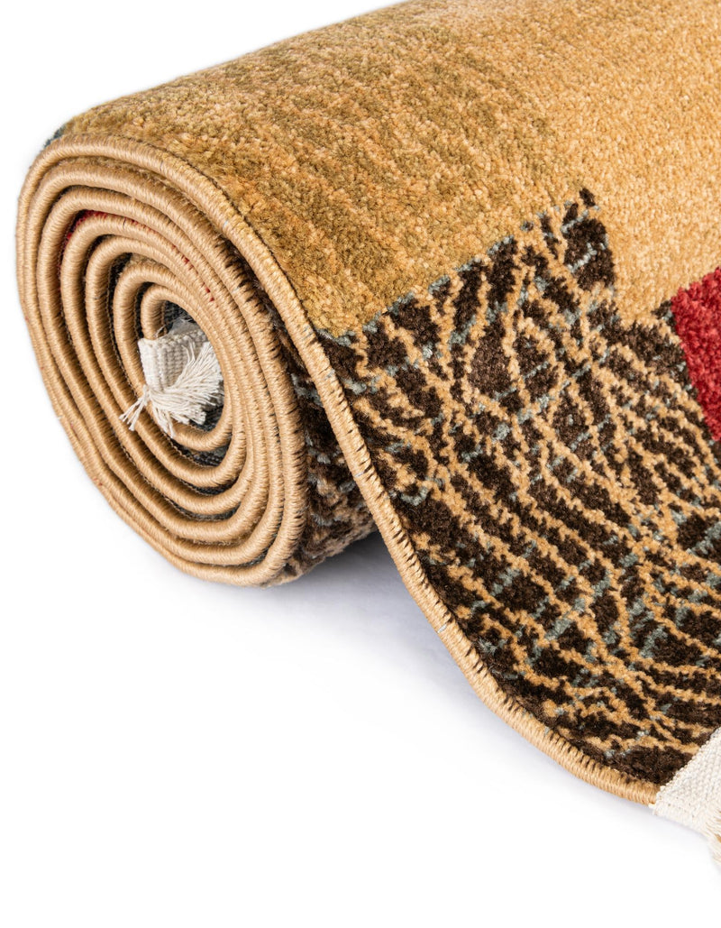 Zagros Oasis Collection Area Rug - Aligoodarz Rectangle Beige lifestyle 19