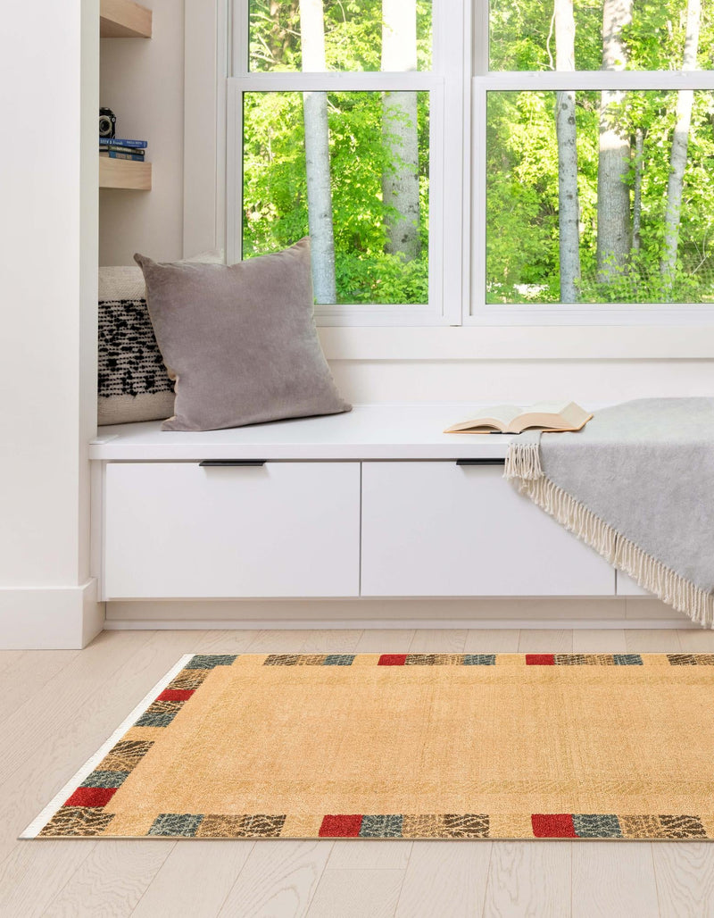 Zagros Oasis Collection Area Rug - Aligoodarz Runner Beige lifestyle 36